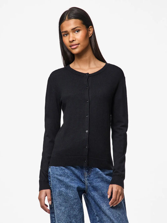 0564 PCNORA LS O-NECK KNIT CARDIGAN