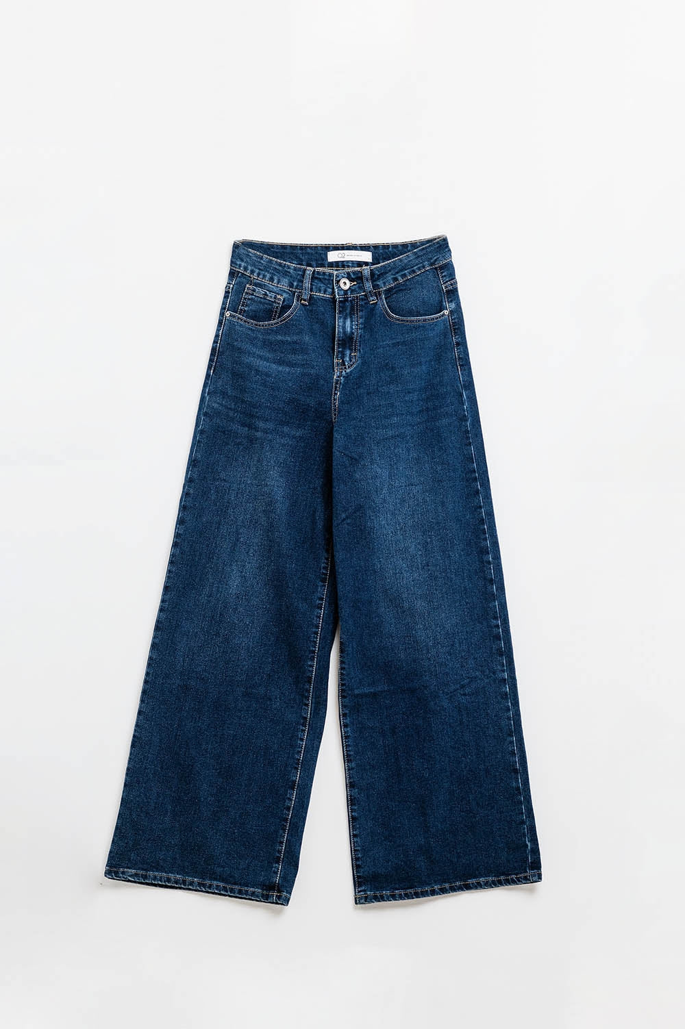 jeans a gamba larga con lavaggio scuro