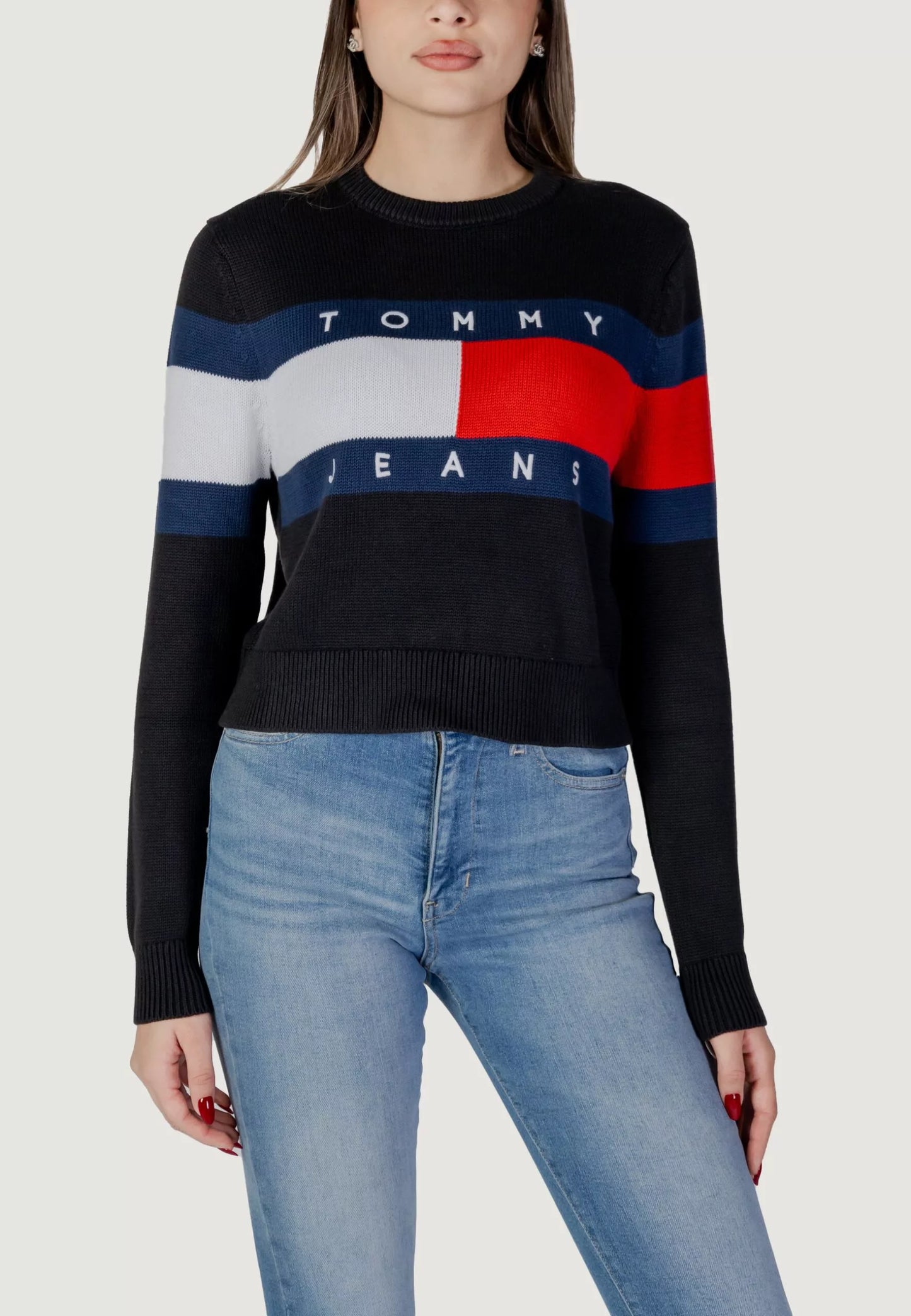 Maglia Tommy Hilfiger TJW CENTER FLAG 157406-Nero