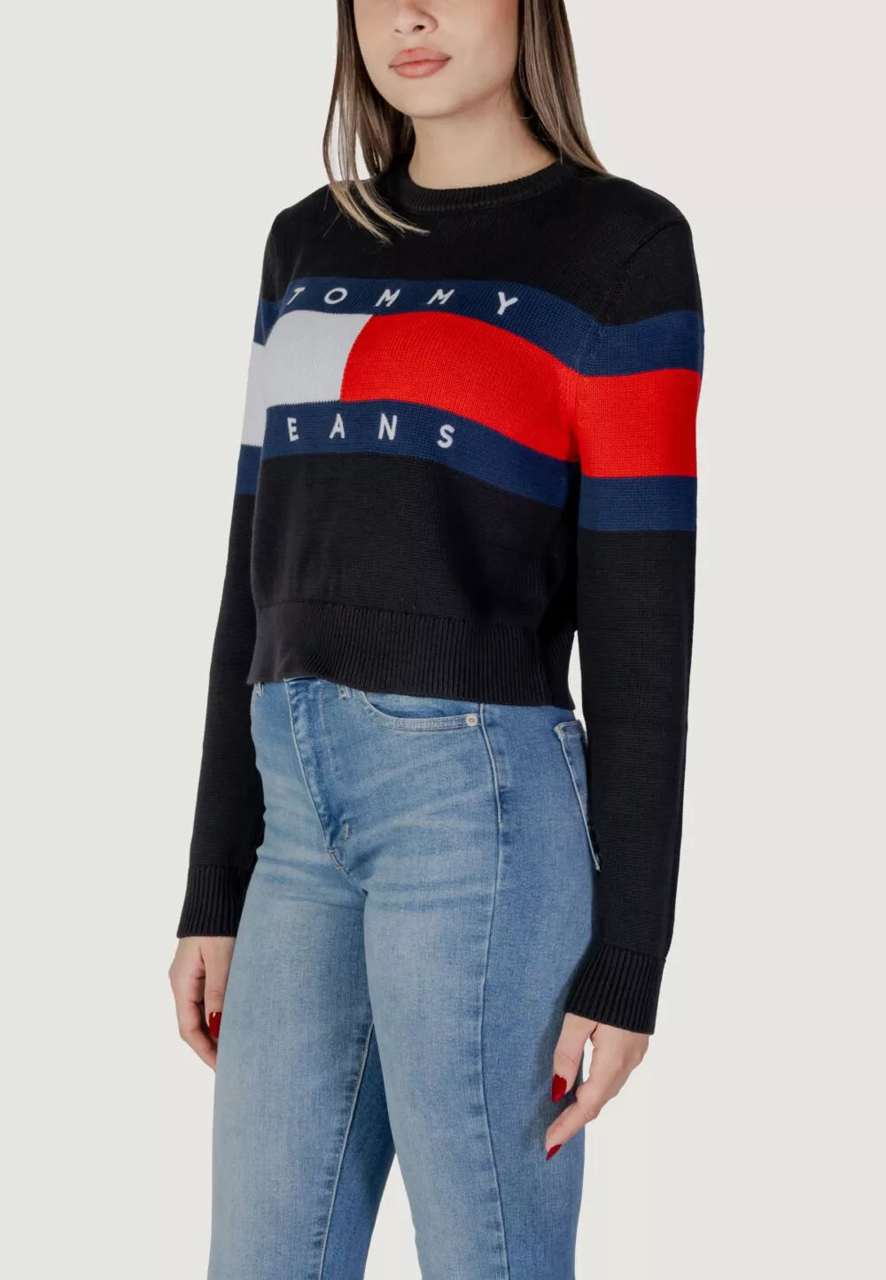 Maglia Tommy Hilfiger TJW CENTER FLAG 157406-Nero