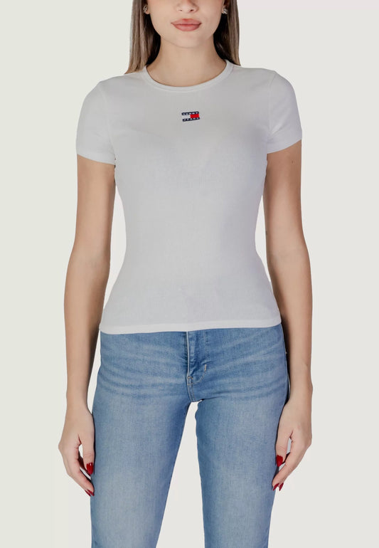 T-shirt Tommy Hilfiger TJW BADGE RIB 157413-Panna