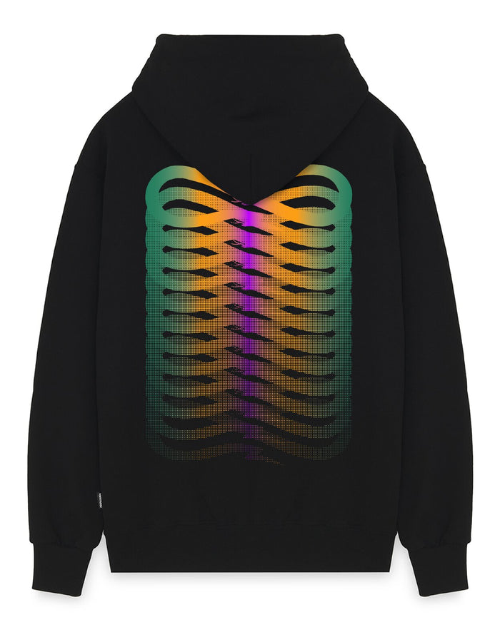 PROPAGANDA - Ribs Gradient Hoodie Black 0931