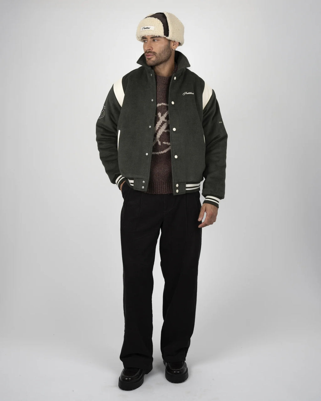 PROHIBITED Field College Jacket UNISEX | Dusty Green