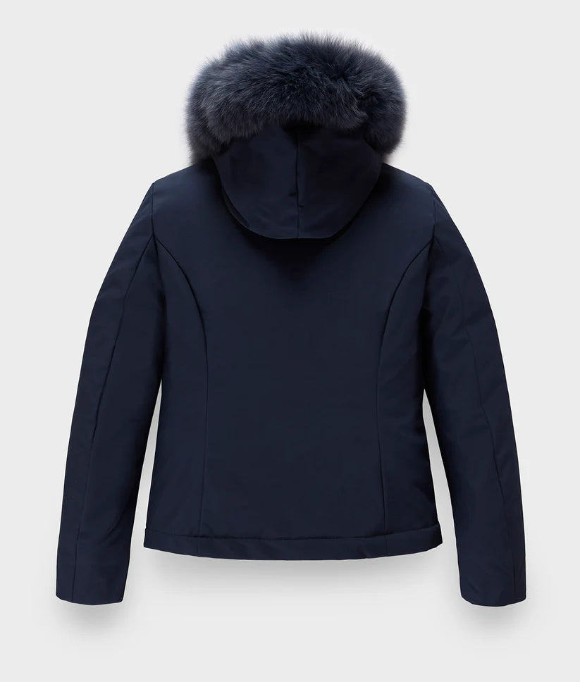 RefrigiWear Piumino Corto Hunter Jacket Uomo - Blu Scuro - Imbottito In Piuma D'Anatra 90/10 - 5