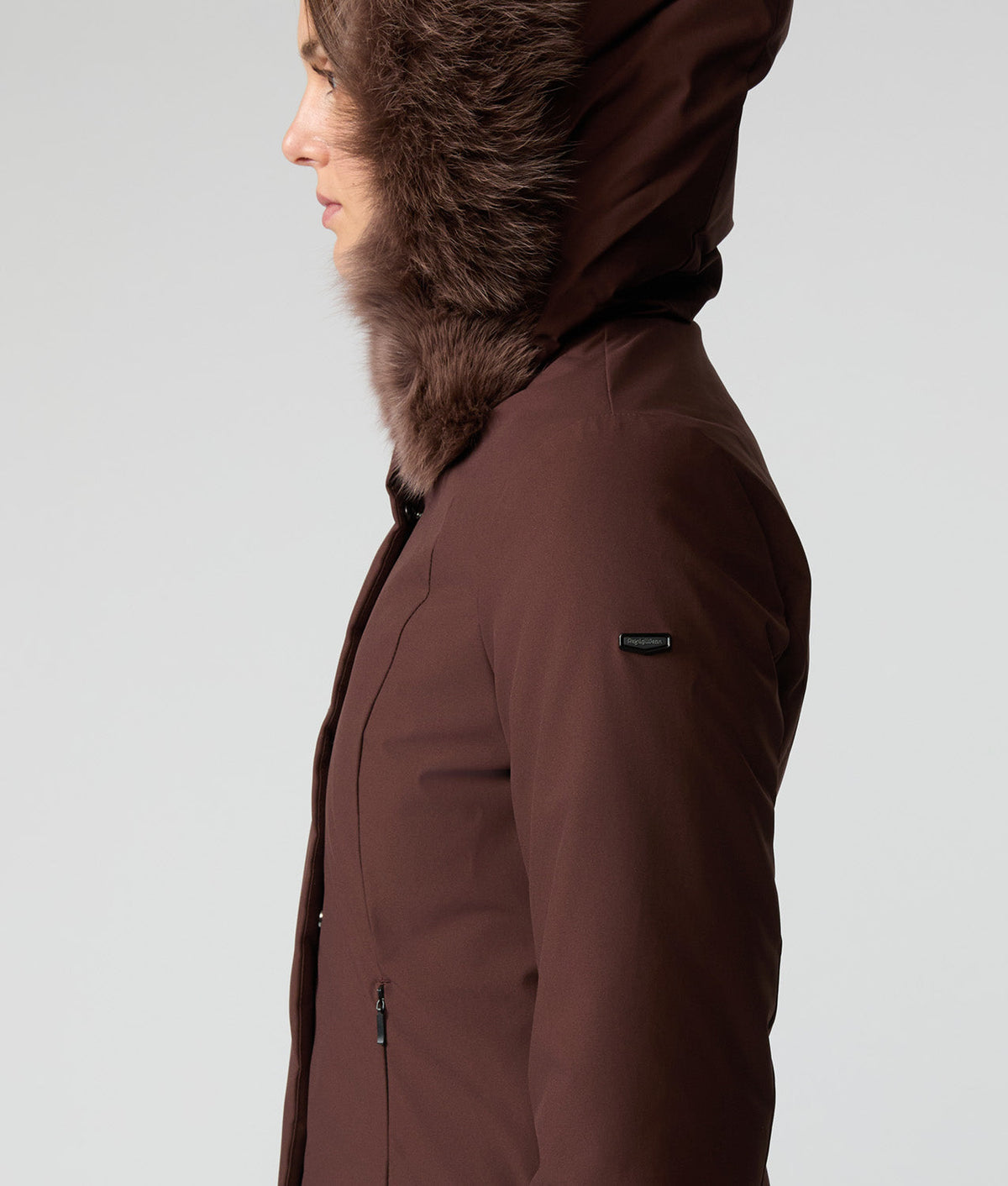 SHORT LADY TECH JACKET · COFFEE