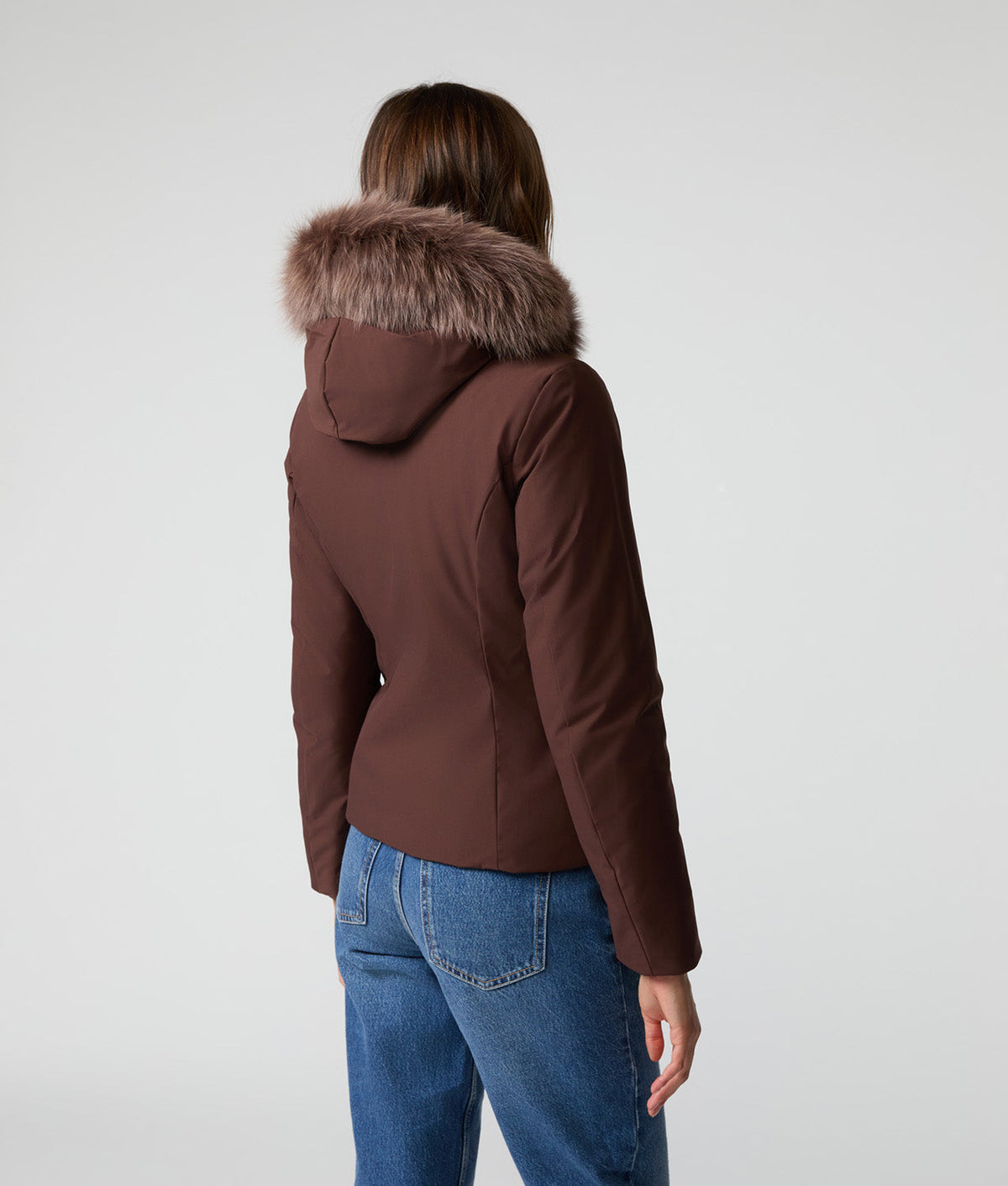 SHORT LADY TECH JACKET · COFFEE
