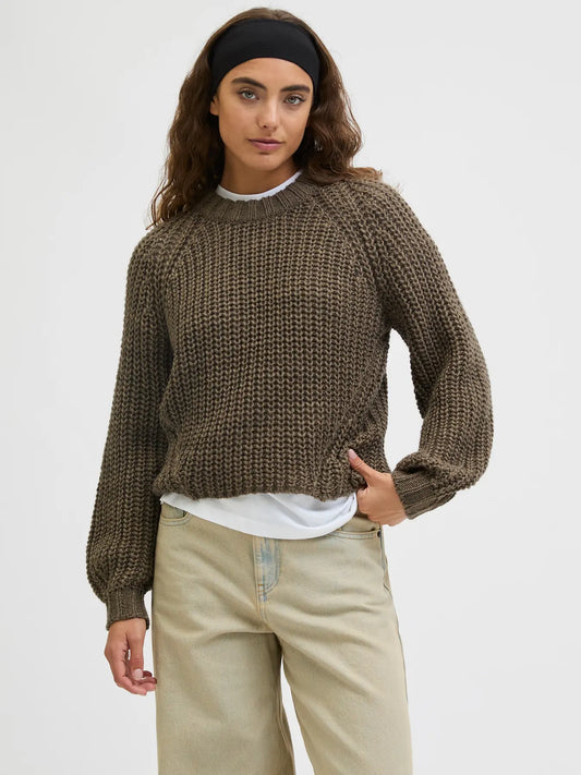 0834 JXKELLY CHUNKY CREW NECK KNIT