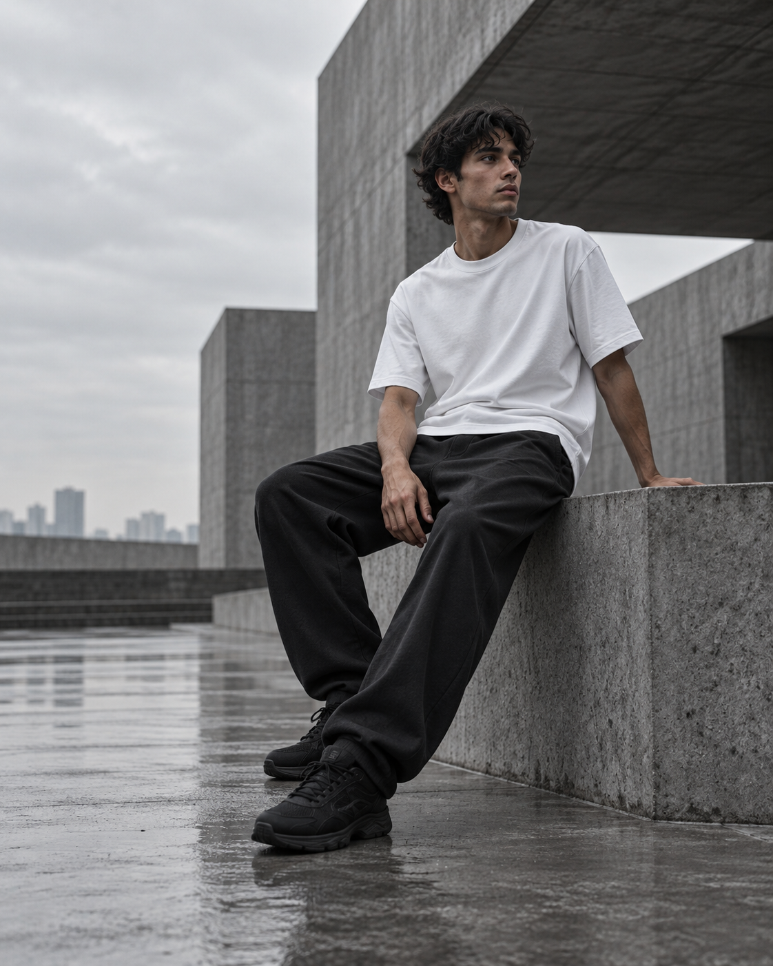 Straight-Leg Relaxed Sweatpants 460GSM Essential
