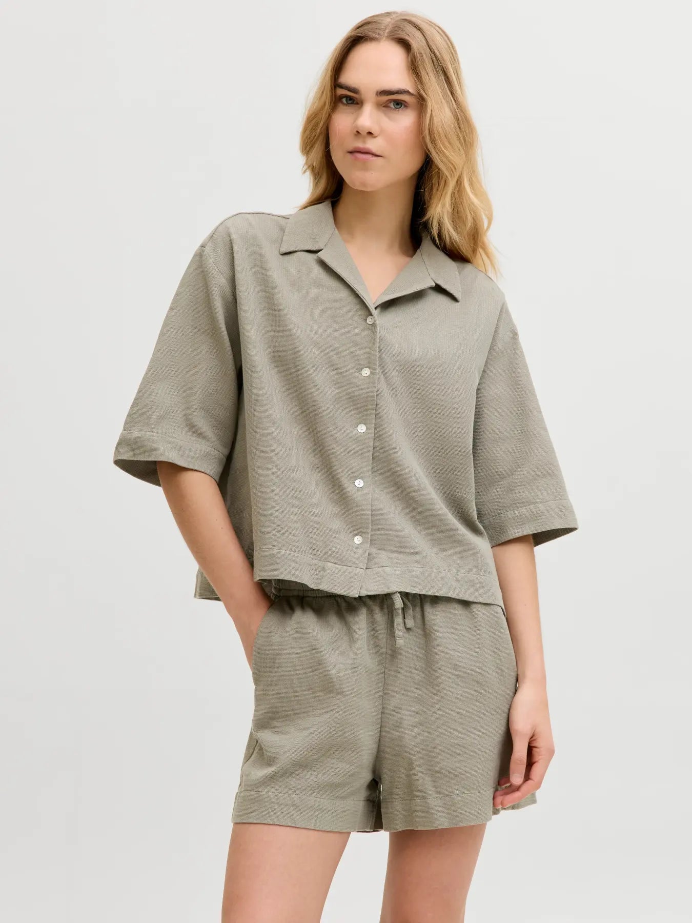 Camicia JXGLOBAL WAFFLE 3/4 RESORT 1040