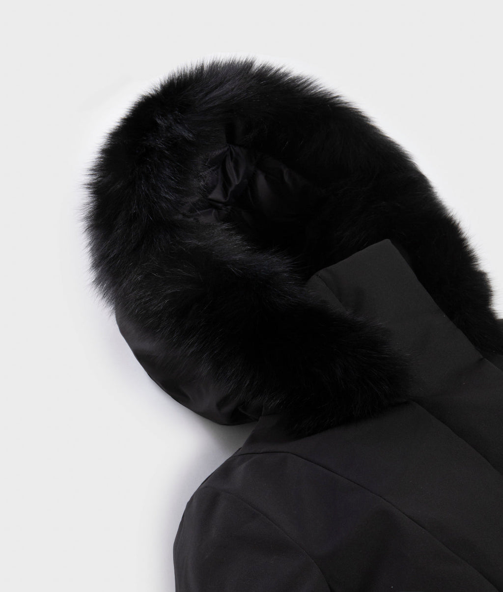 LADY TECH/1 FUR JACKET · NERO
