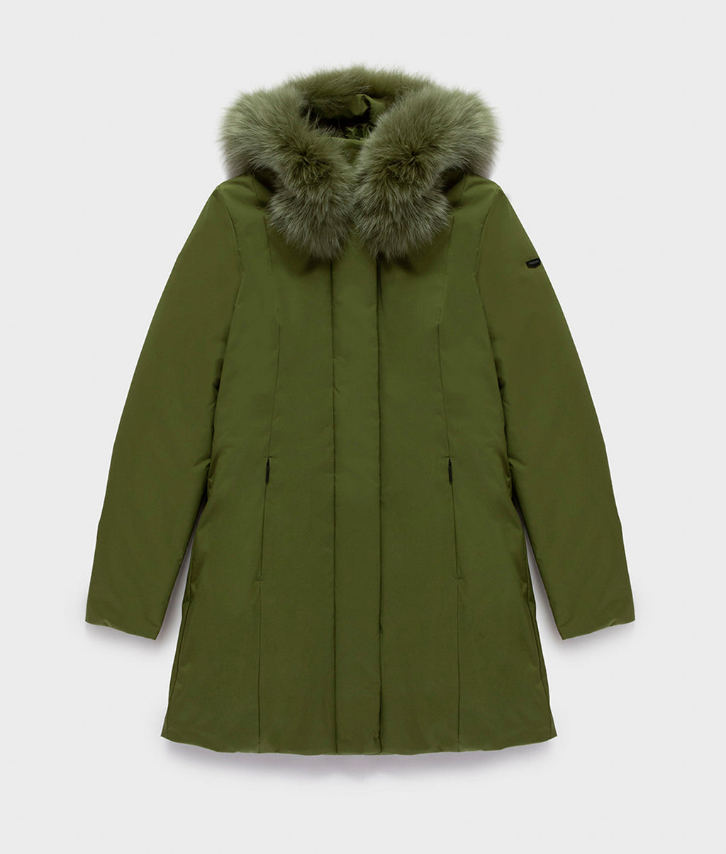 LADY TECH/1 FUR JACKET · pesto cypress