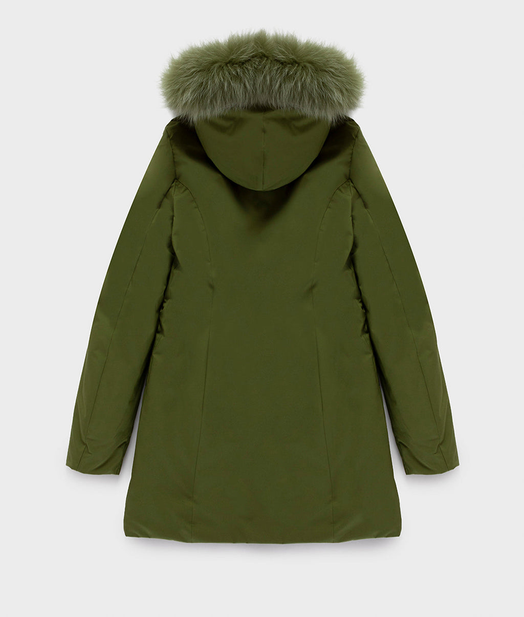 LADY TECH/1 FUR JACKET · pesto cypress