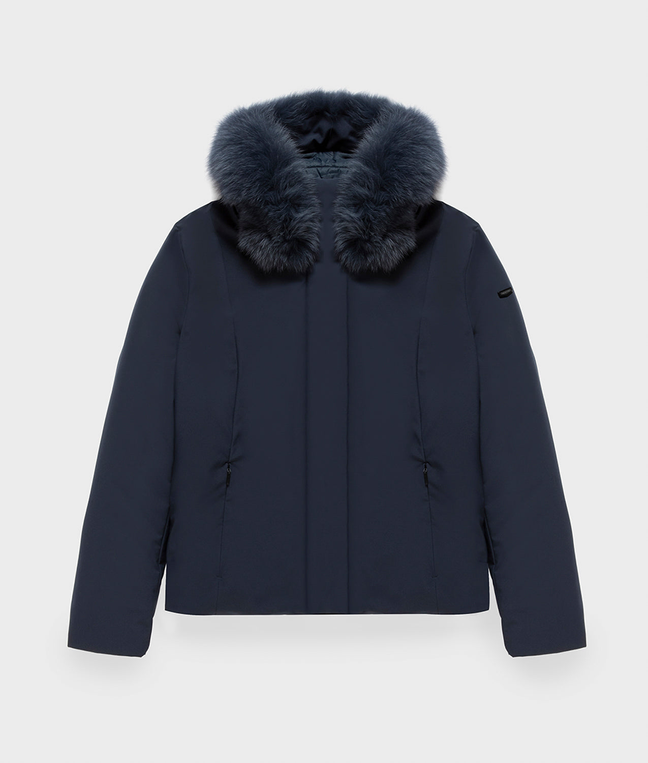 SHORT LADY TECH FUR JACKET · DARK BLUE