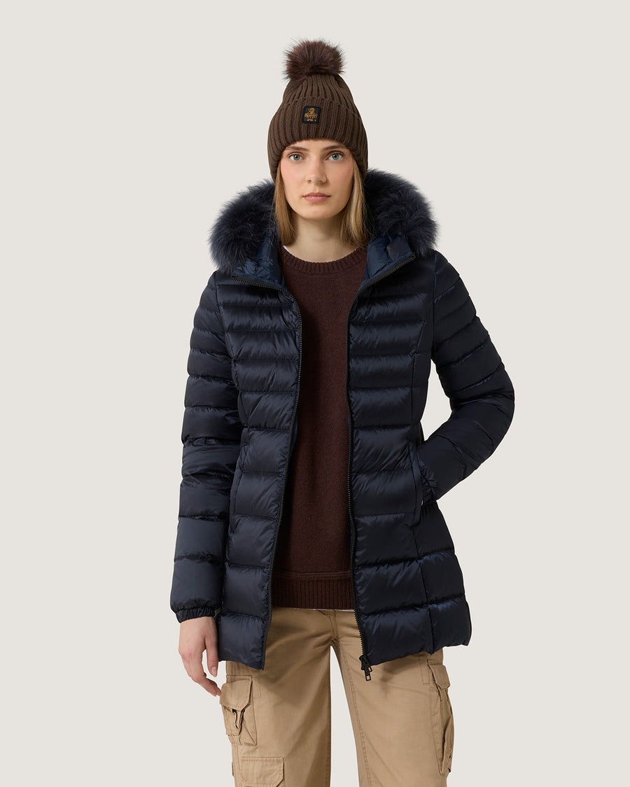Refrigiwear Long Mead Fur Jacket - Parka Donna · DARK BLUE