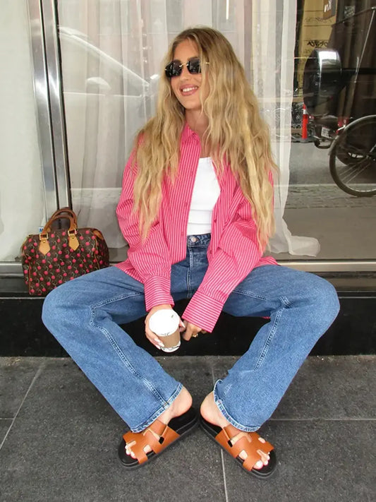 Camicia Donna JJXX JXJAMIE LS Relaxed Poplin