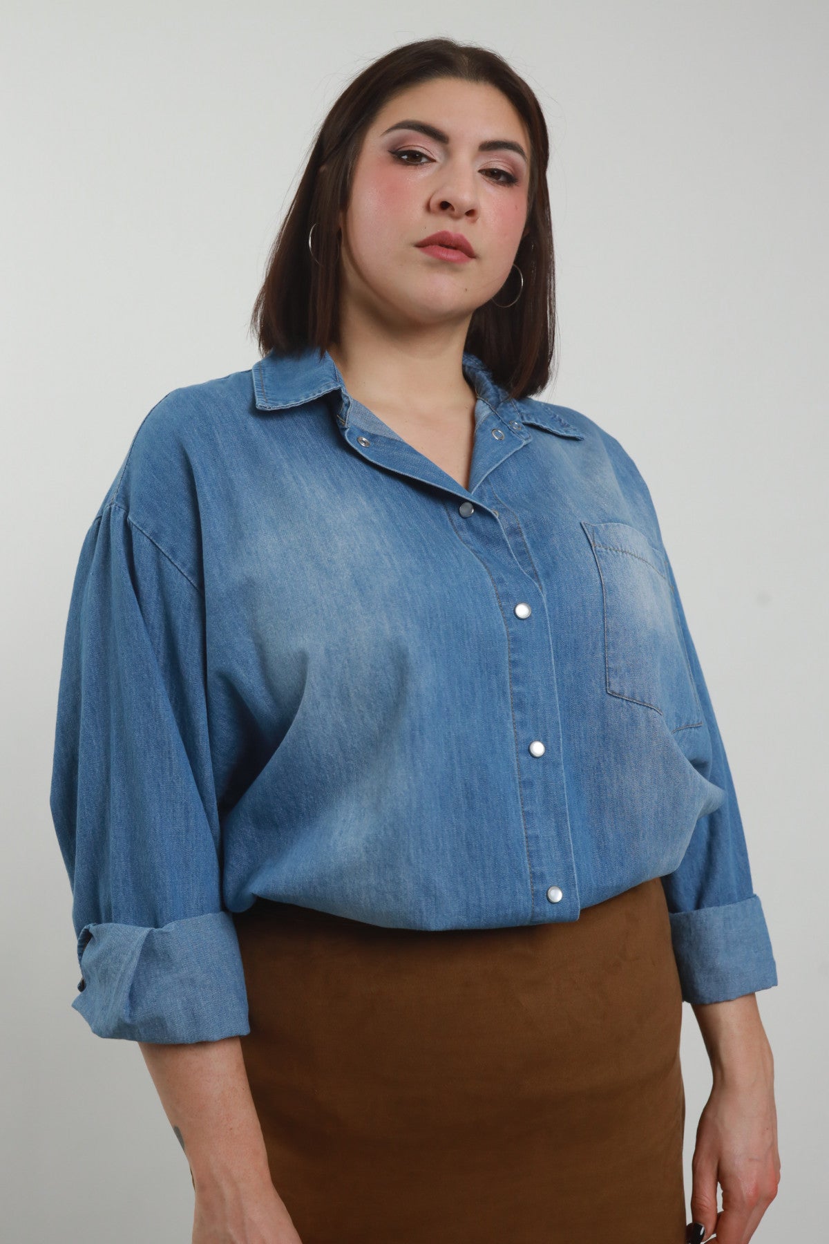 0586 - Camicia Jeans CURVY