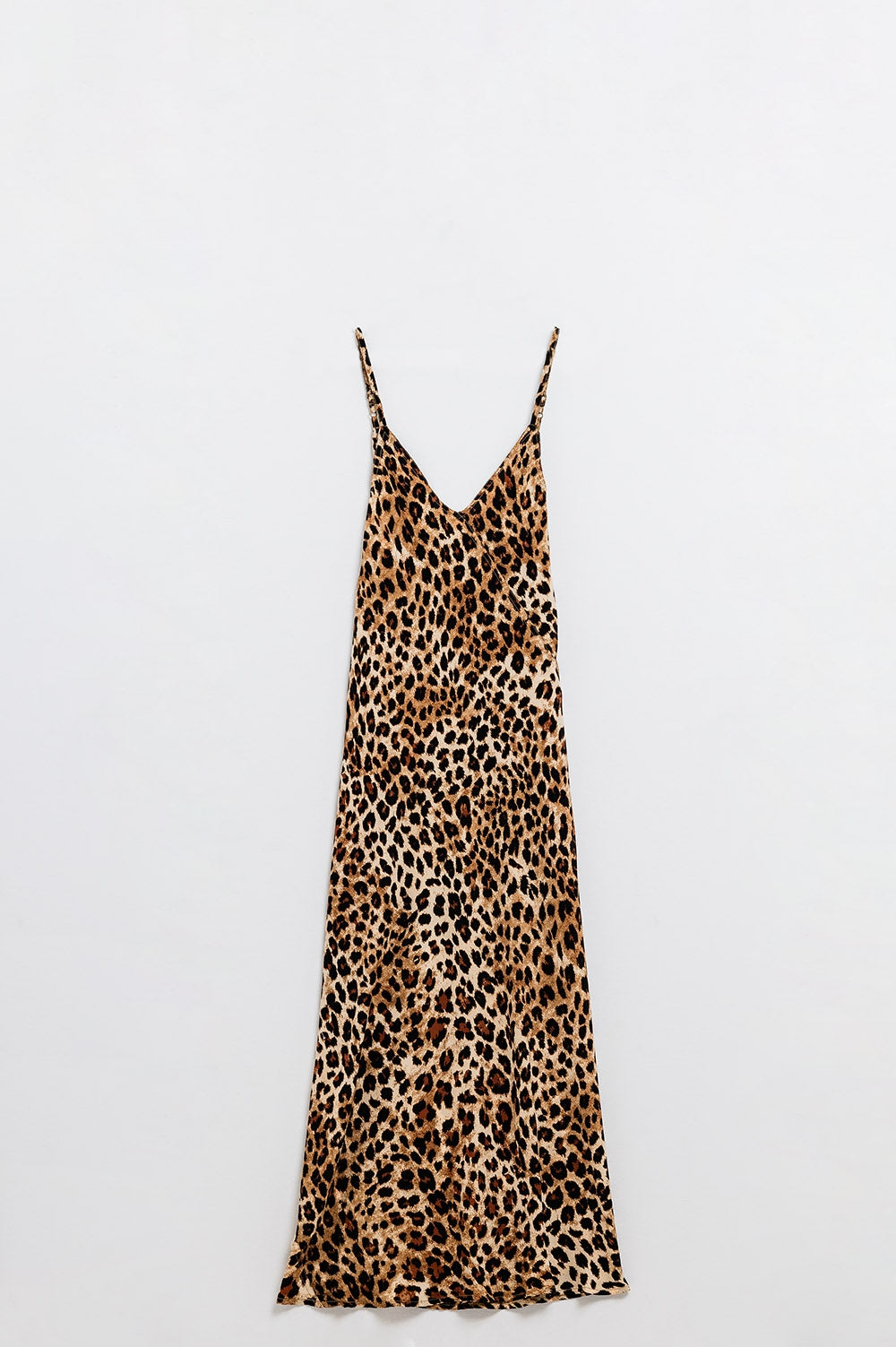 Midi Slip Dress con stampa leopardo