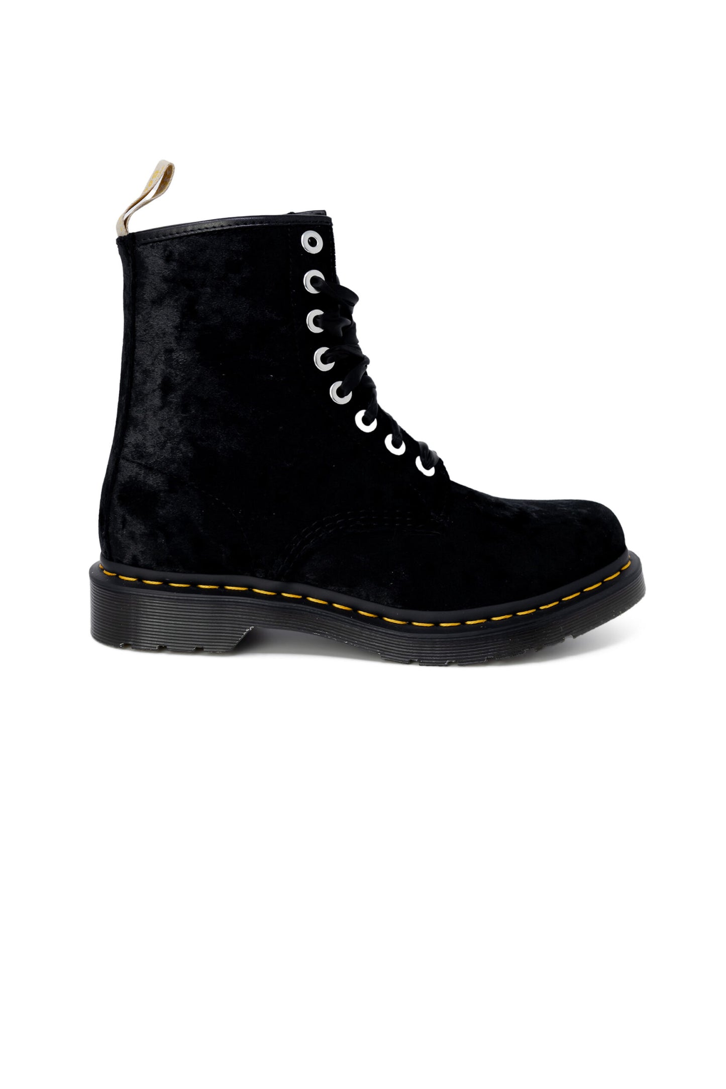 Anfibi Dr. Martens vegan 1460 crushed velvet Nero