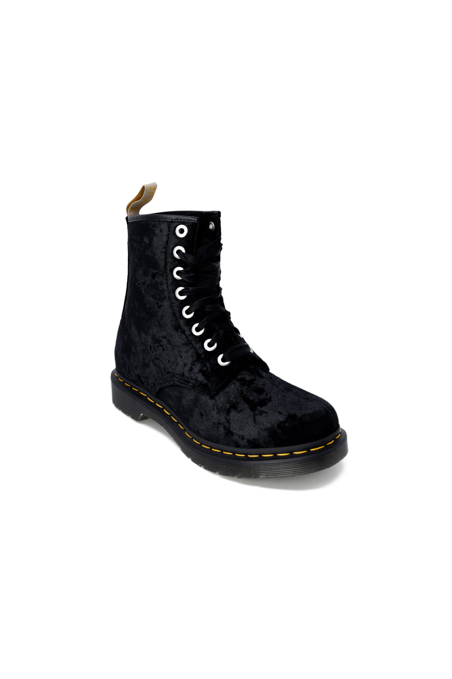 Anfibi Dr. Martens vegan 1460 crushed velvet Nero