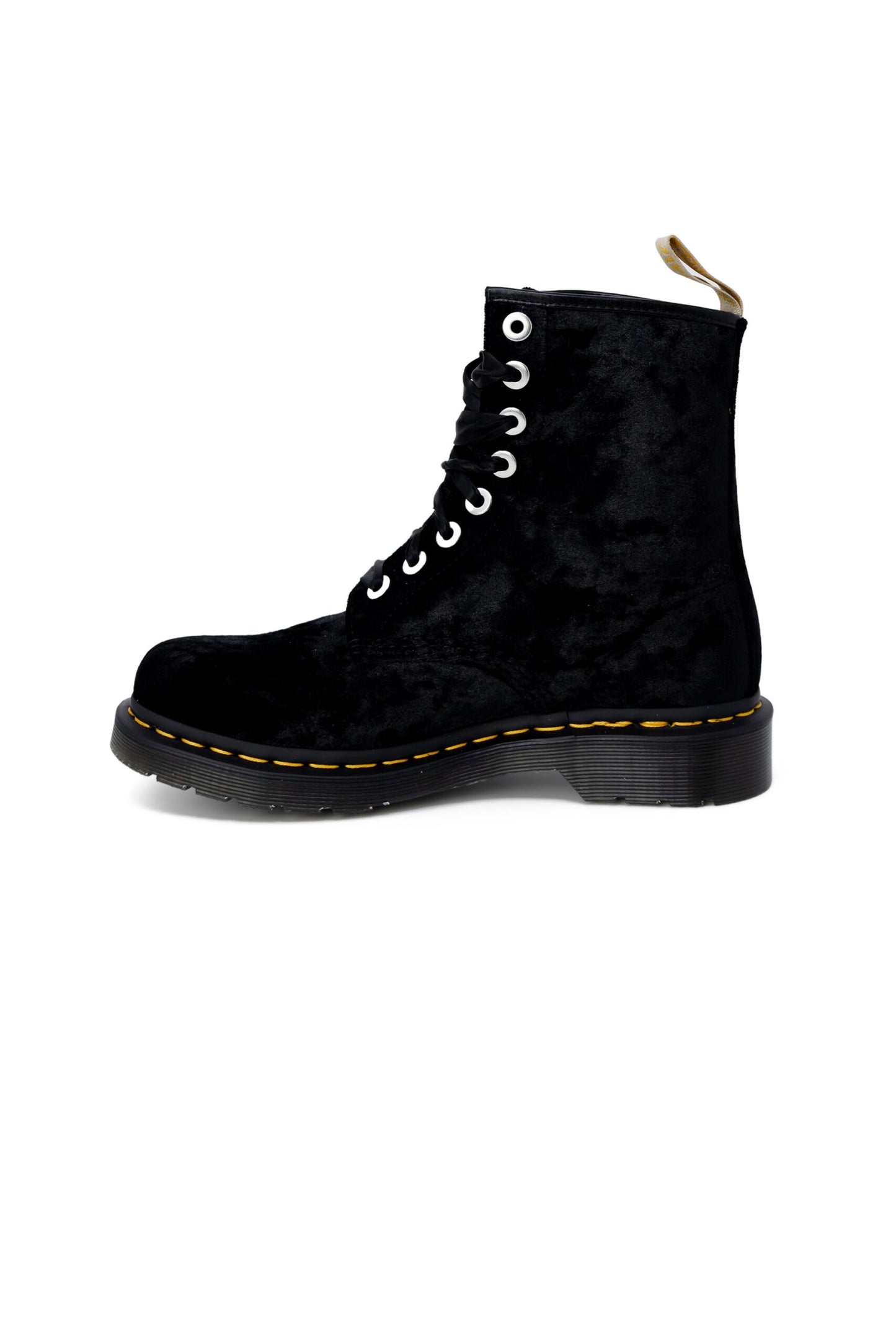 Anfibi Dr. Martens vegan 1460 crushed velvet Nero