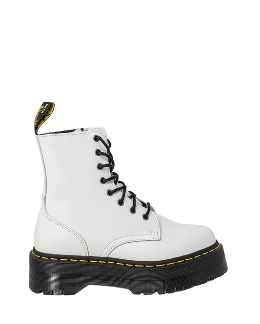 Anfibi Dr. Martens jadon polished smooth Bianco