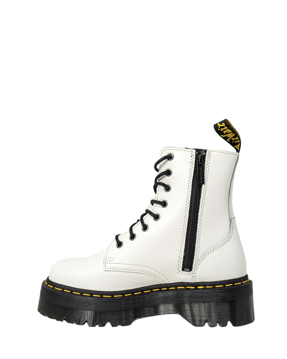 Anfibi Dr. Martens jadon polished smooth Bianco