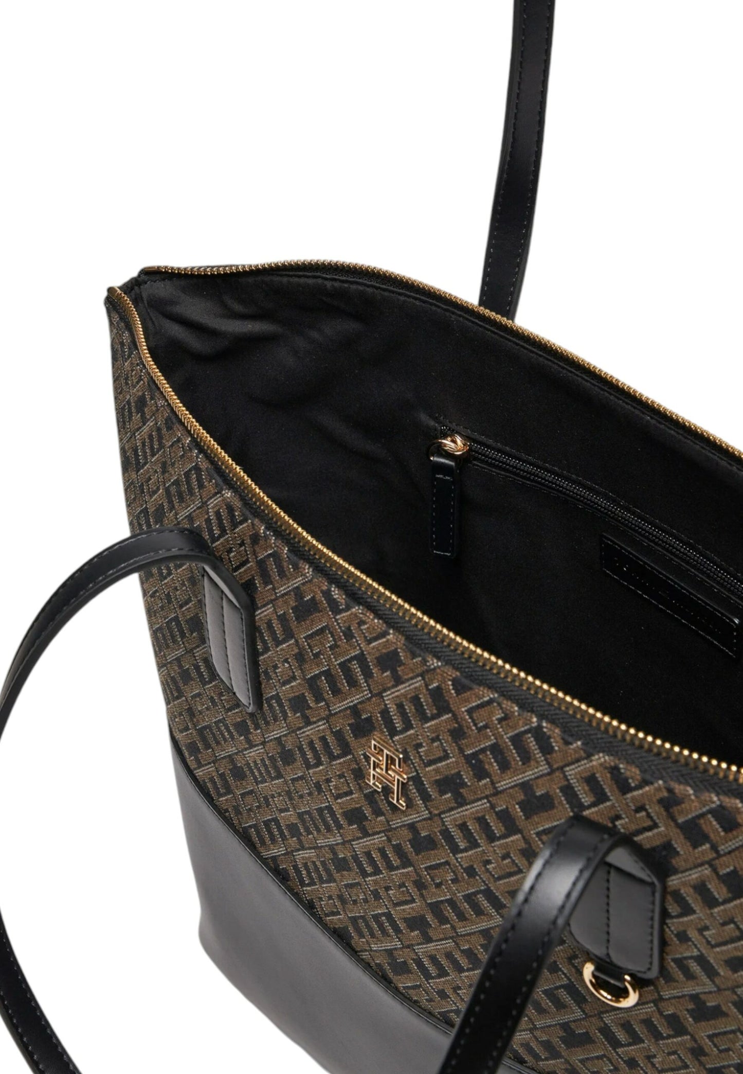 Borsa Tommy Hilfiger th jacquard tote Nero