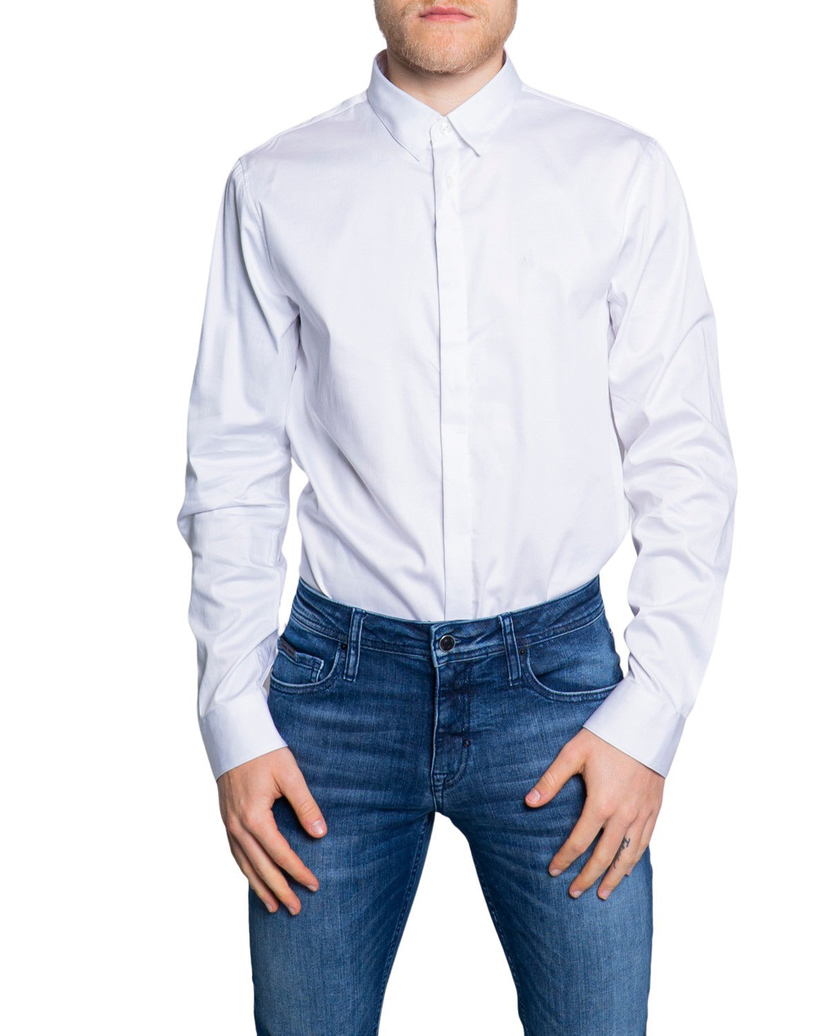 Camicia manica lunga Armani Exchange 65164-Bianco