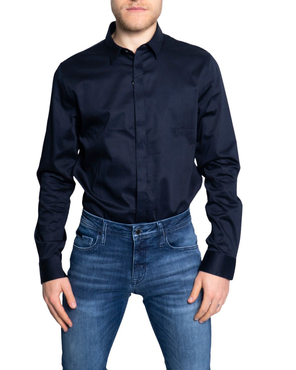 Camicia manica lunga Armani Exchange  Blu