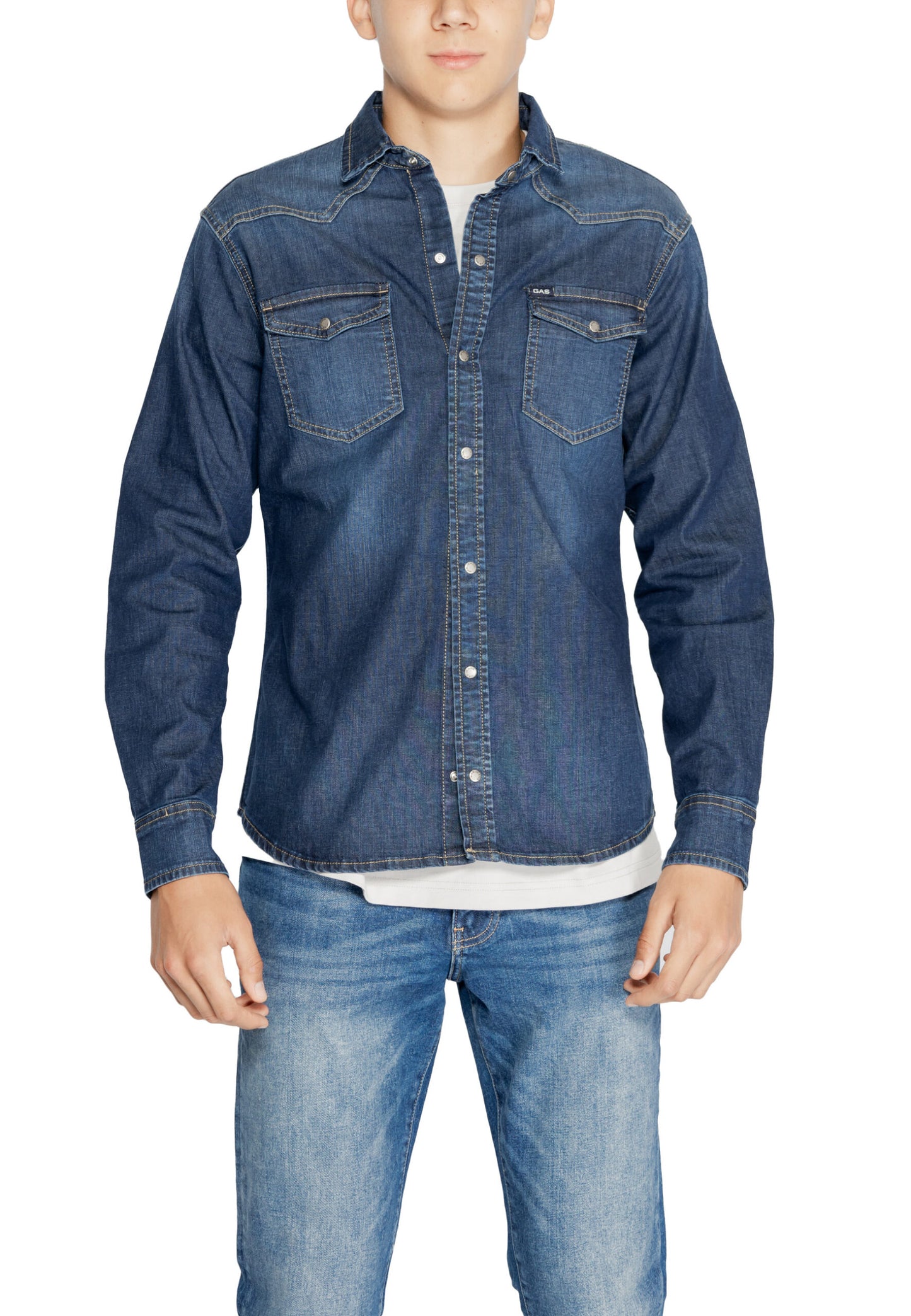 Camicia manica lunga GAS kant new Denim scuro