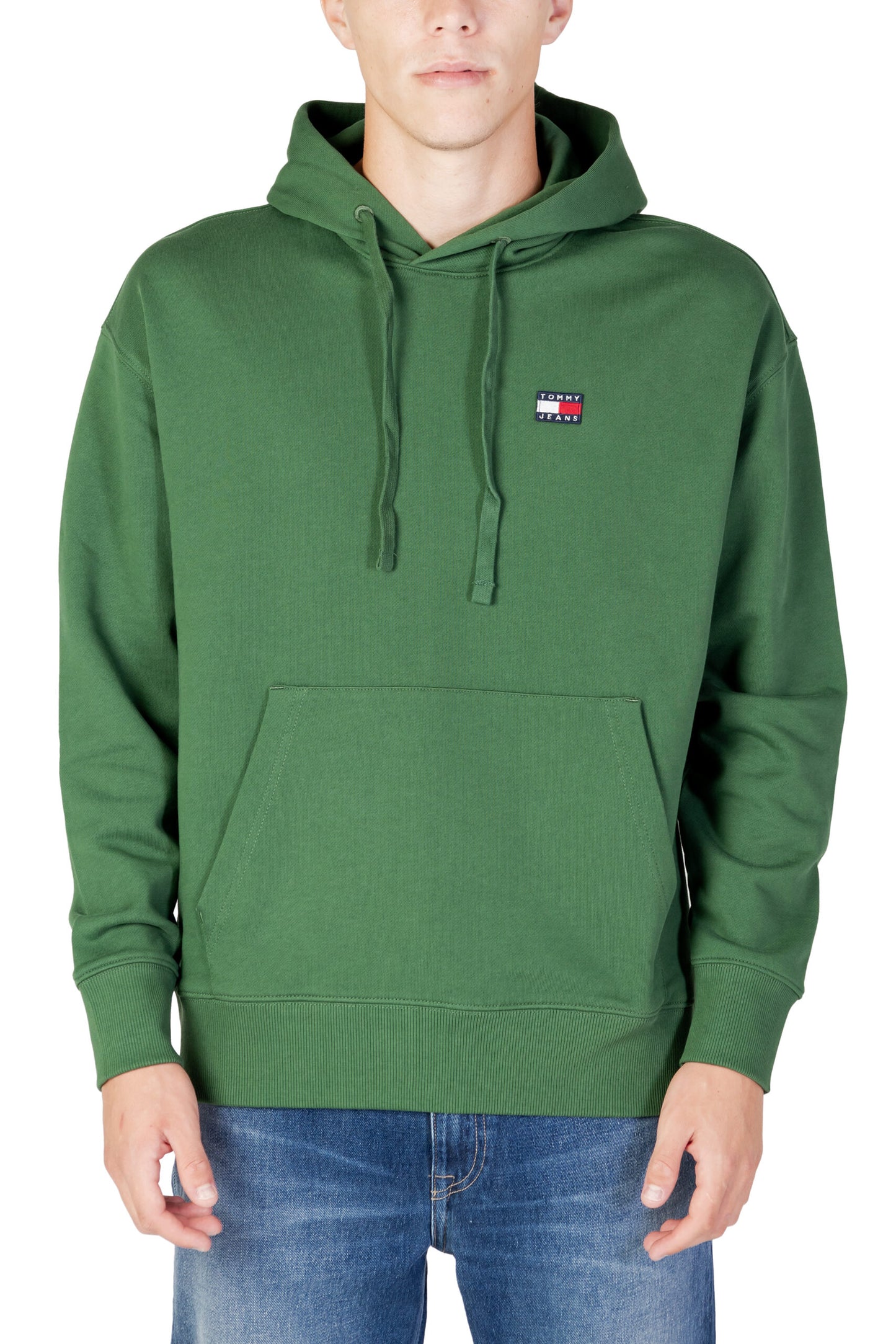 Felpa con cappuccio Tommy Hilfiger Jeans tjm rlx xs badge hoo Verde Scuro