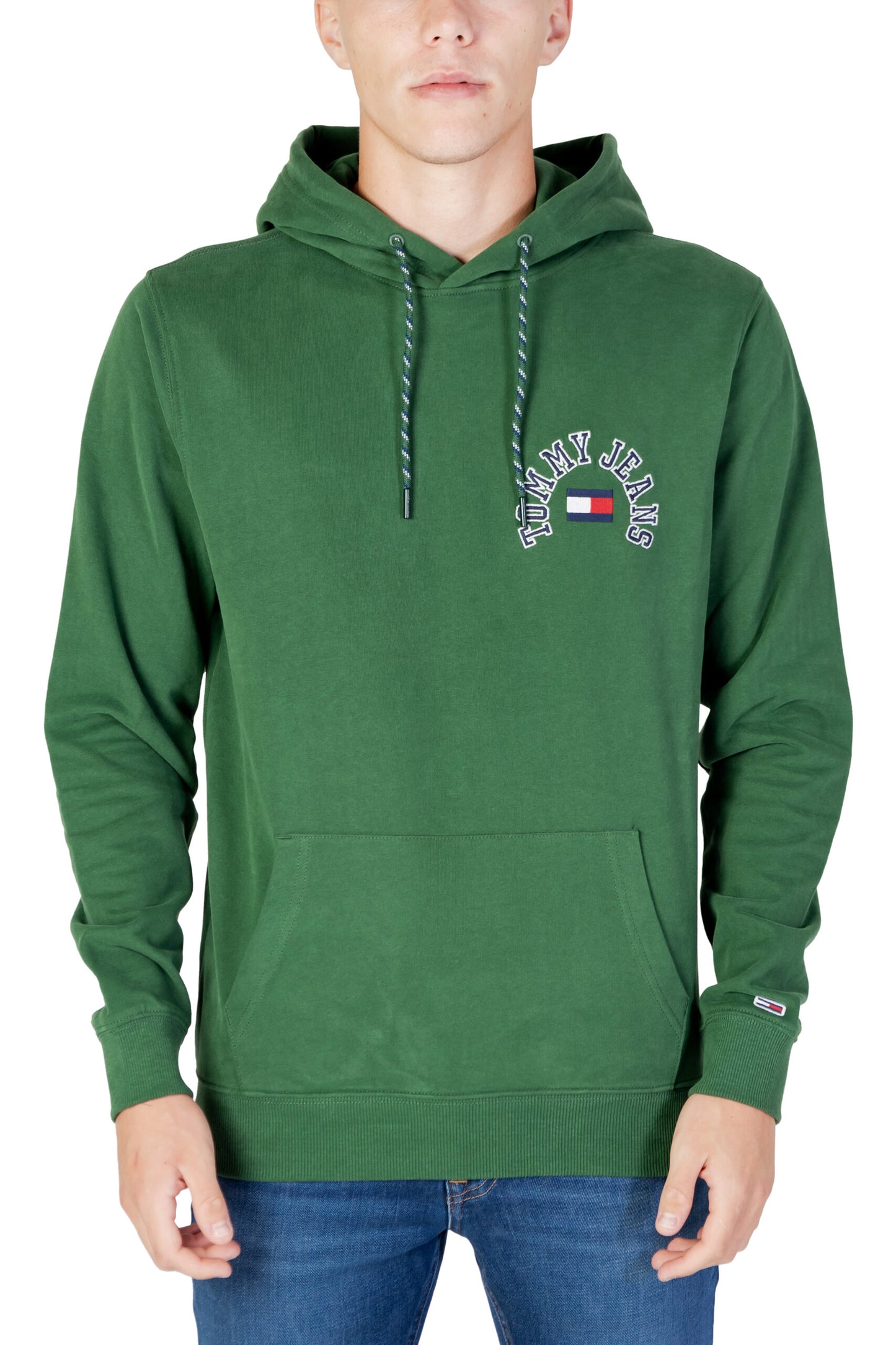 Felpa con cappuccio Tommy Hilfiger Jeans tjm reg arched logo Verde