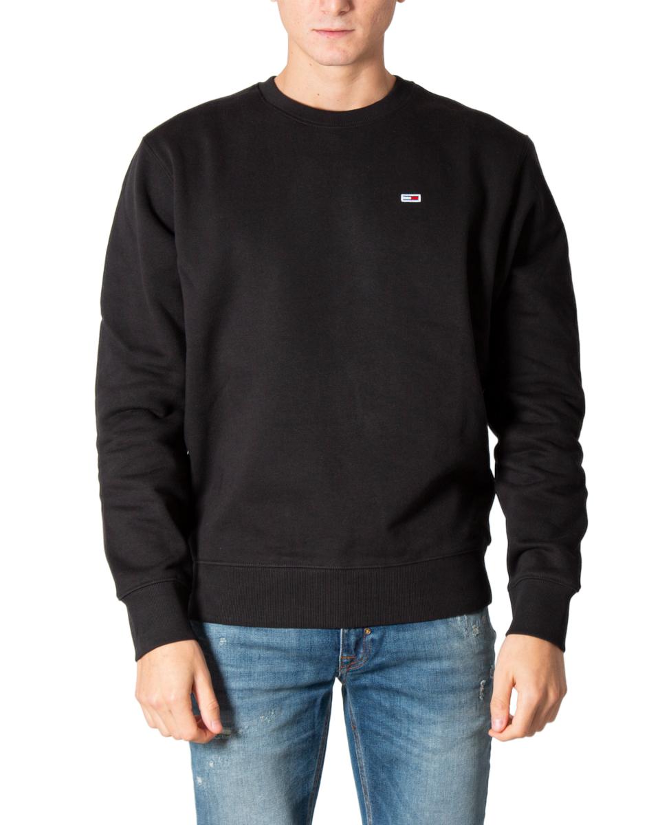 Felpa senza cappuccio Tommy Hilfiger Jeans regular fleece c Nero