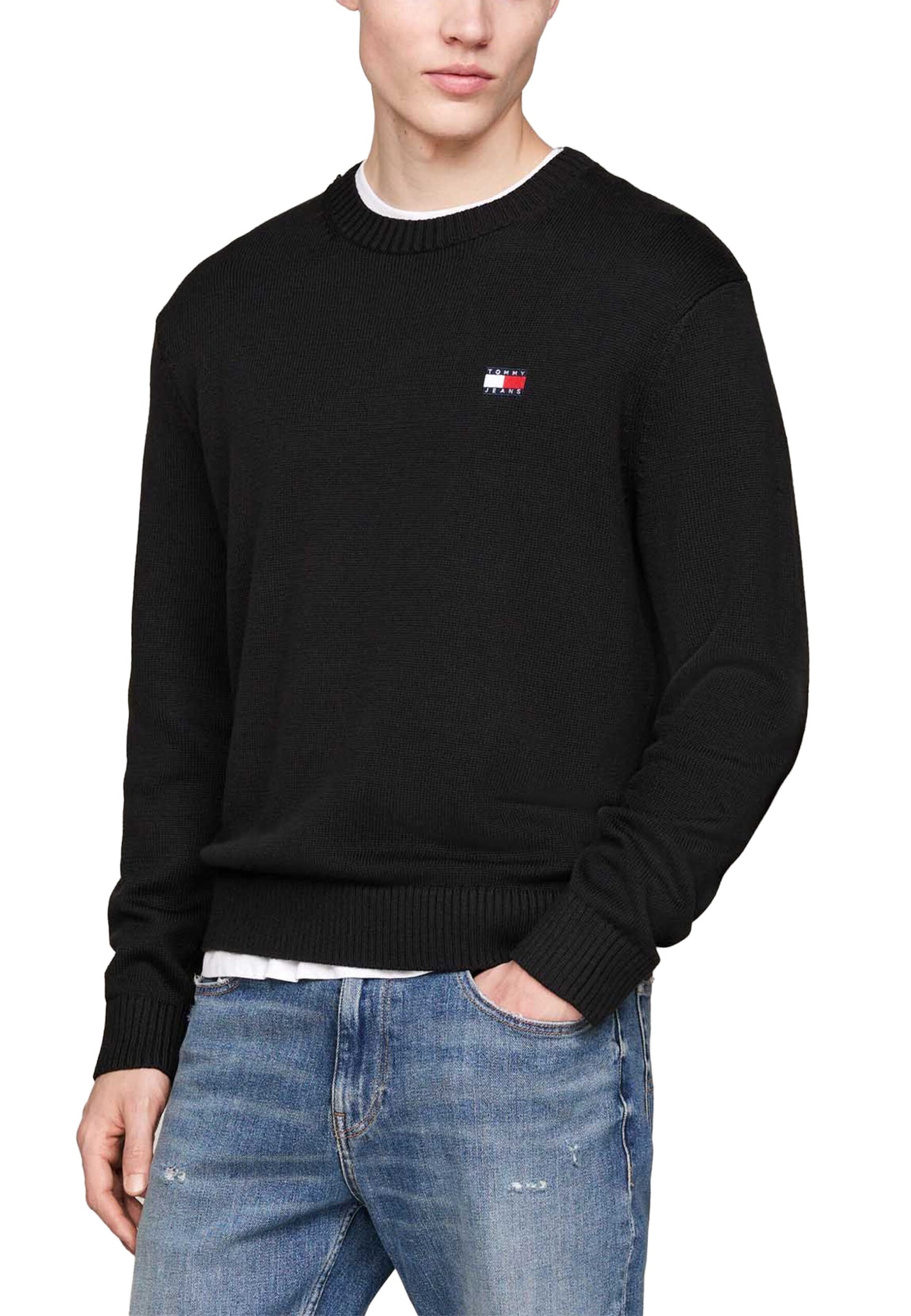 Maglione Tommy Hilfiger tjm reg badge Nero