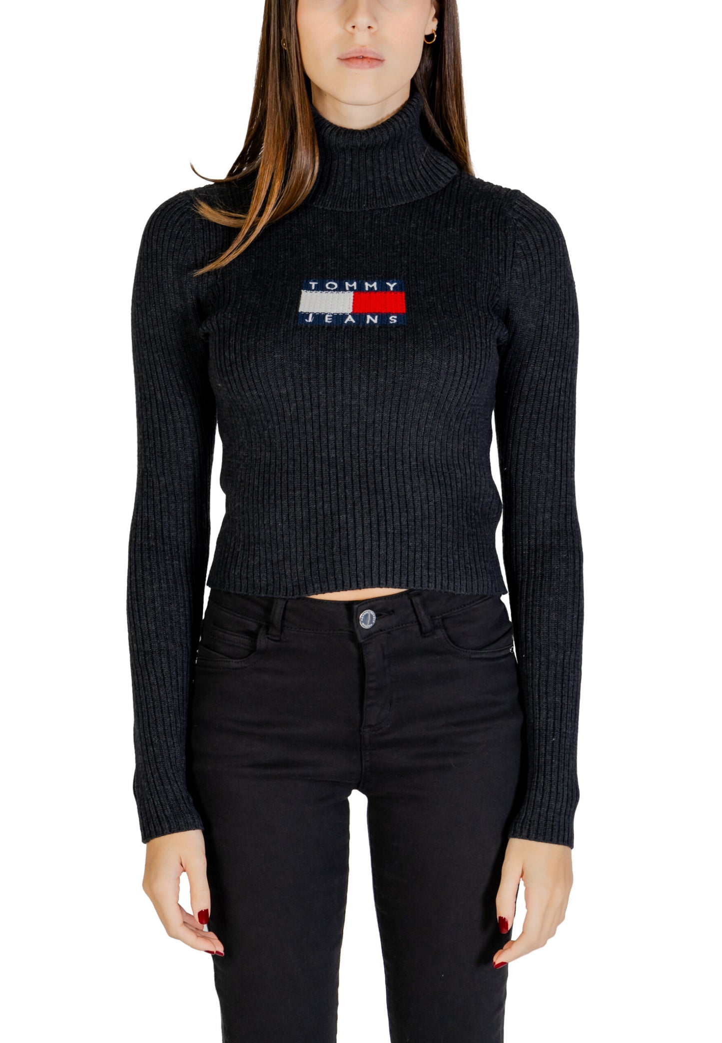 Maglione Tommy Hilfiger Jeans tjw melange trtlnck Nero