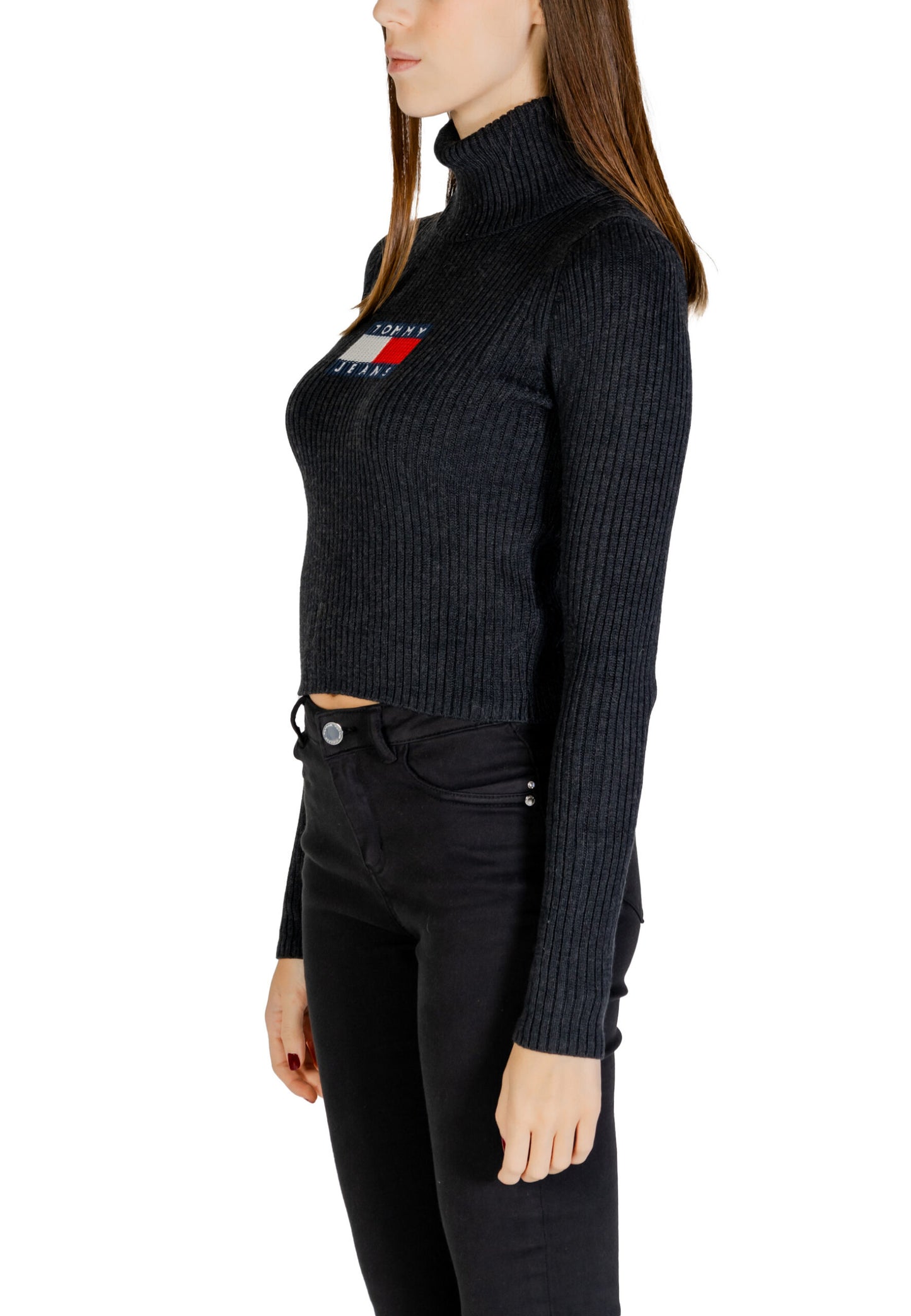 Maglione Tommy Hilfiger Jeans tjw melange trtlnck Nero