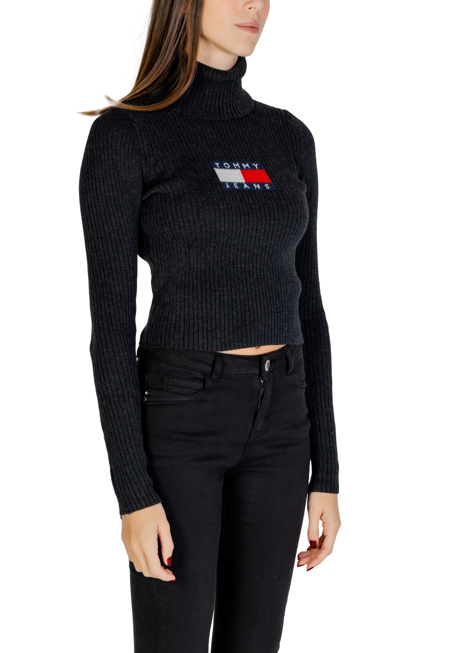 Maglione Tommy Hilfiger Jeans tjw melange trtlnck Nero