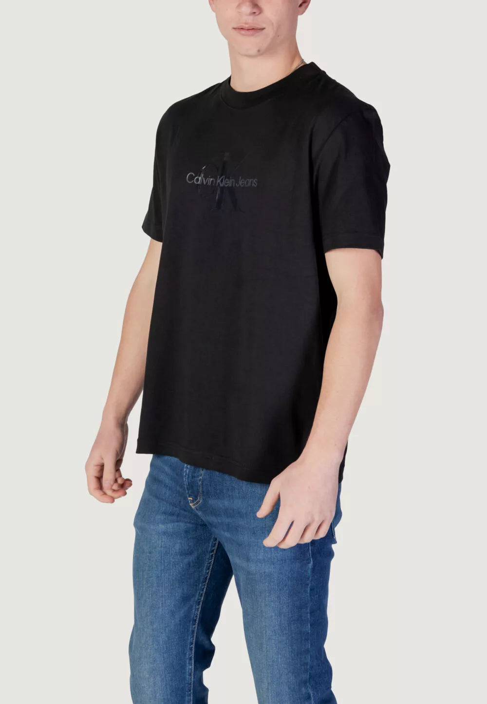 T-shirt Calvin Klein SHINY MONOLOGO TEE 157400-Nero