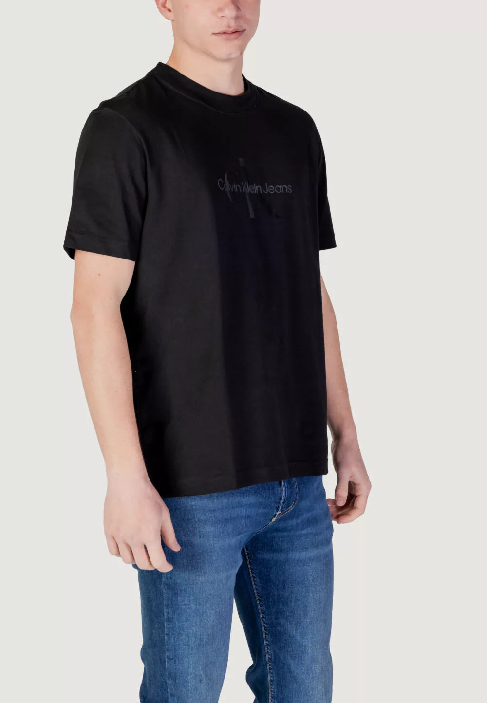 T-shirt Calvin Klein SHINY MONOLOGO TEE 157400-Nero