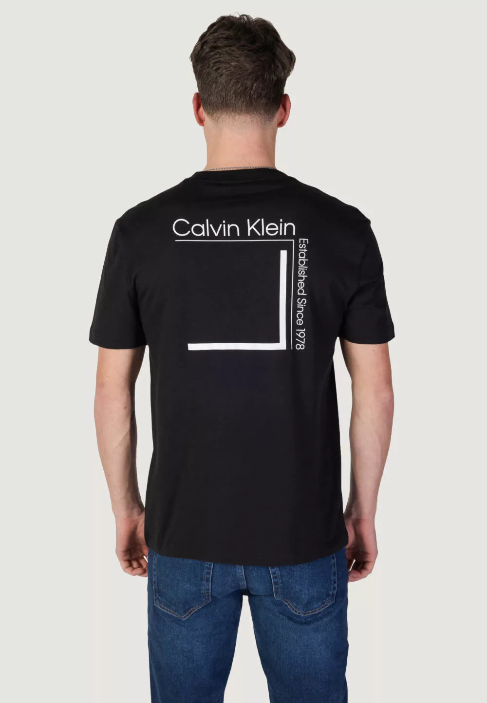 T-shirt Calvin Klein CP-LINEAR BOX LOGO 157590-Nero