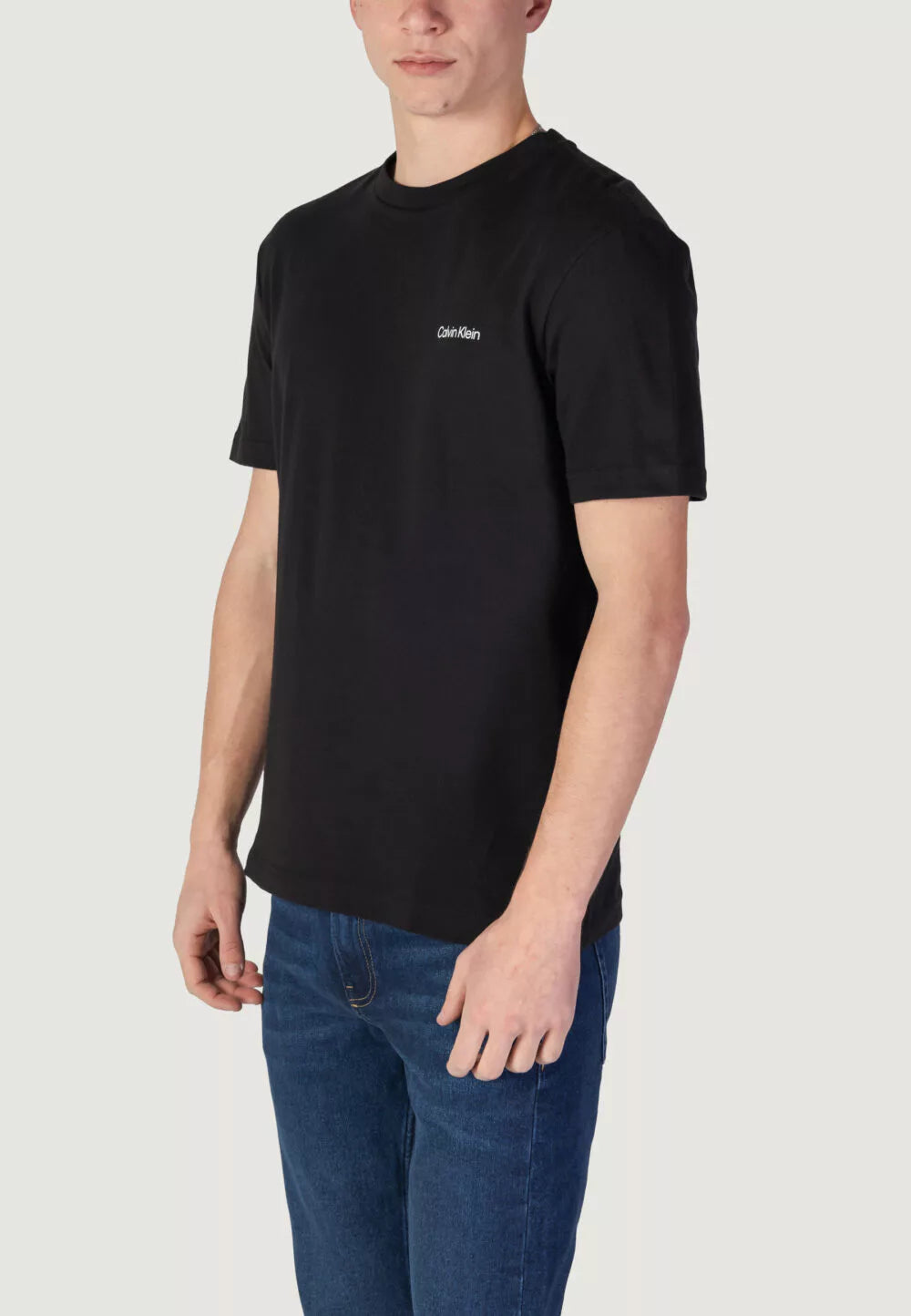 T-shirt Calvin Klein CP-LINEAR BOX LOGO 157590-Nero